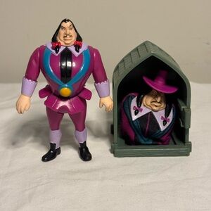 Disney Pocahontas Governor Ratcliffe Figures, Burger King Toy 1995, Set Of Two.